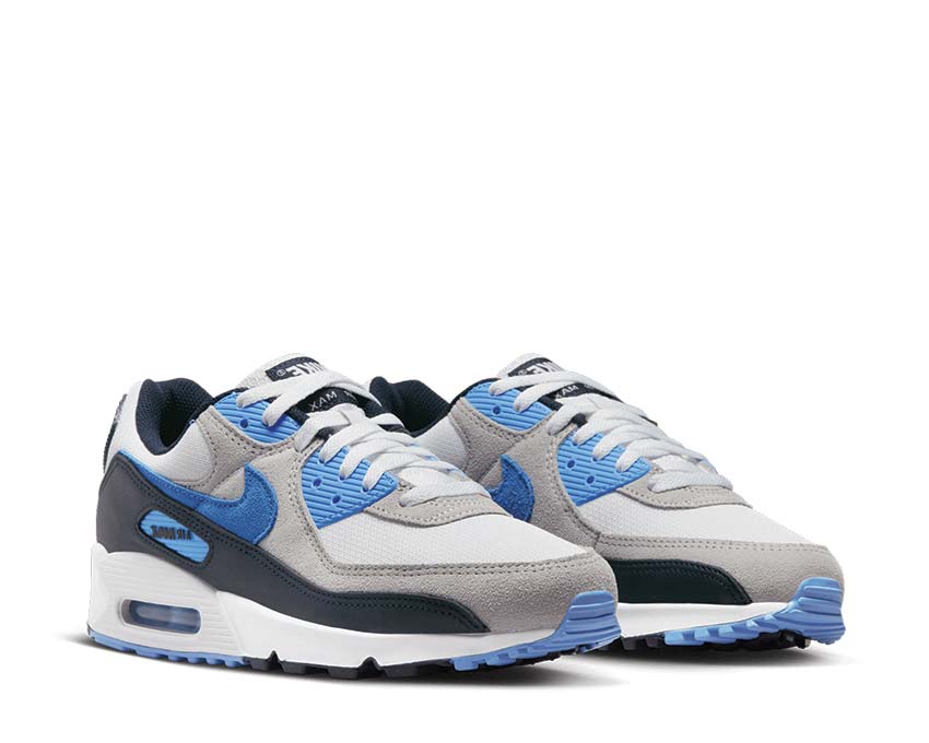 Nike Air Max 90 White / University Blue - Pure Platinum DQ4071-101