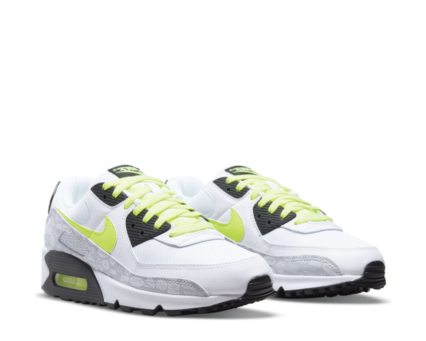 Nike Air Max 90 White / Volt - Black - Pure Platinum DB0625-100