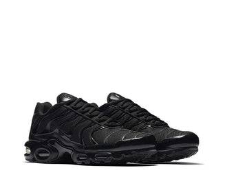 Nike Air Max Plus Black side view — mesh and TPU