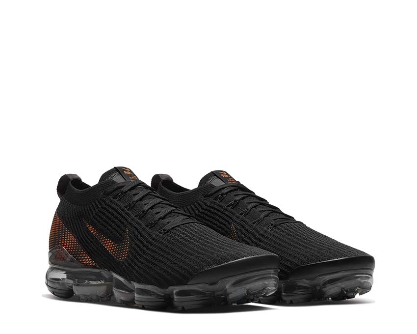 Nike Air Vapormax Flyknit 3 Black / Total Orange - DK Smoke Grey CU1926-001