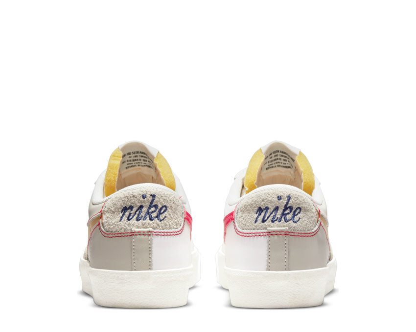 Nike Blazer Low '77 Prm Light Bone / Summit White - University Red DH4370-002