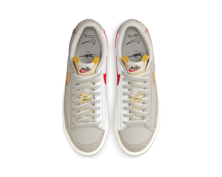 Nike Blazer Low '77 Prm Light Bone / Summit White - University Red DH4370-002