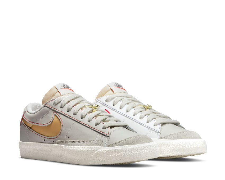 Nike Blazer Low '77 Prm Light Bone / Summit White - University Red DH4370-002