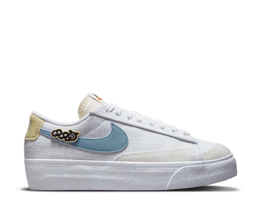 Nike Blazer Low Platform Next Nature White / Boarder Blue - Pink Oxford DJ6376-100