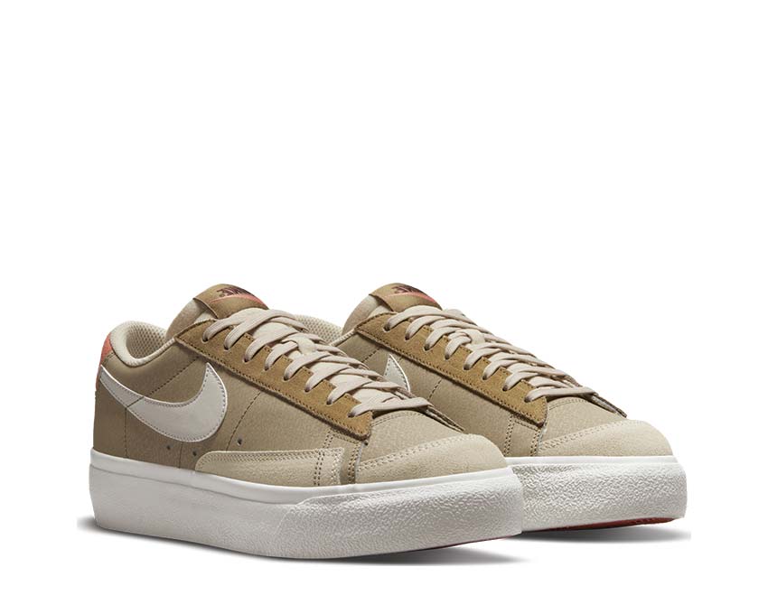 Nike Blazer Low Platform SP Khaki / Light Bone - Madder Root - Hatzel Rush DQ9318-200