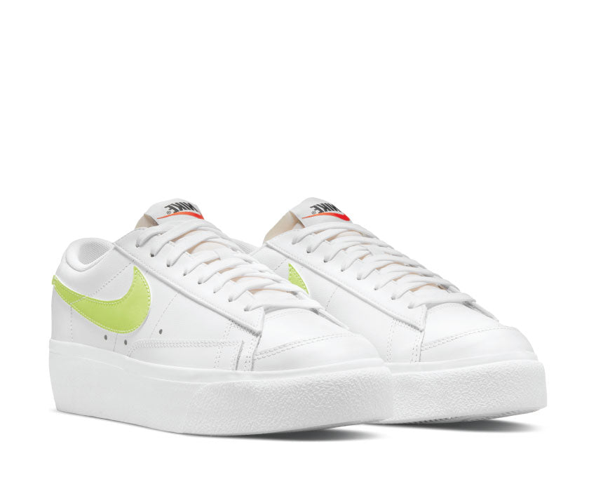 Nike Blazer Low Platform White / LT Lemon Twist - White - Black DJ0292-102