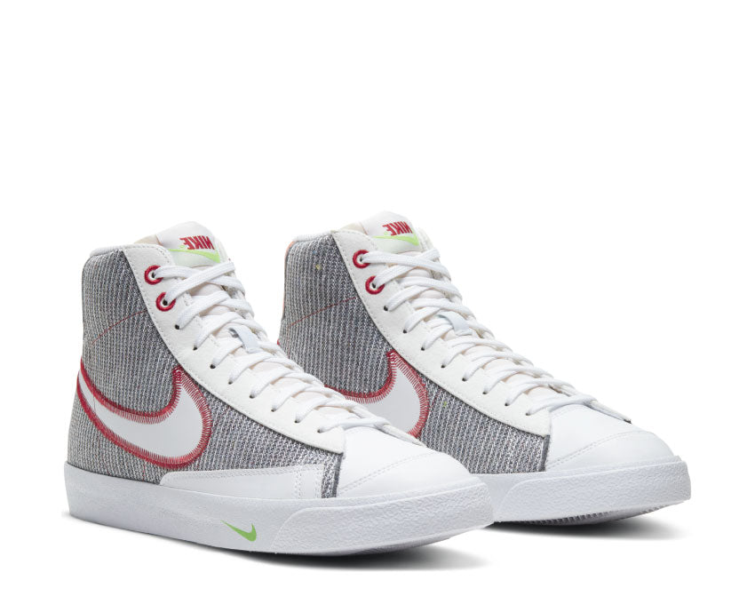 Nike Blazer Mid'77 Grey / White - Sport Red - Electric Green CW5838-022