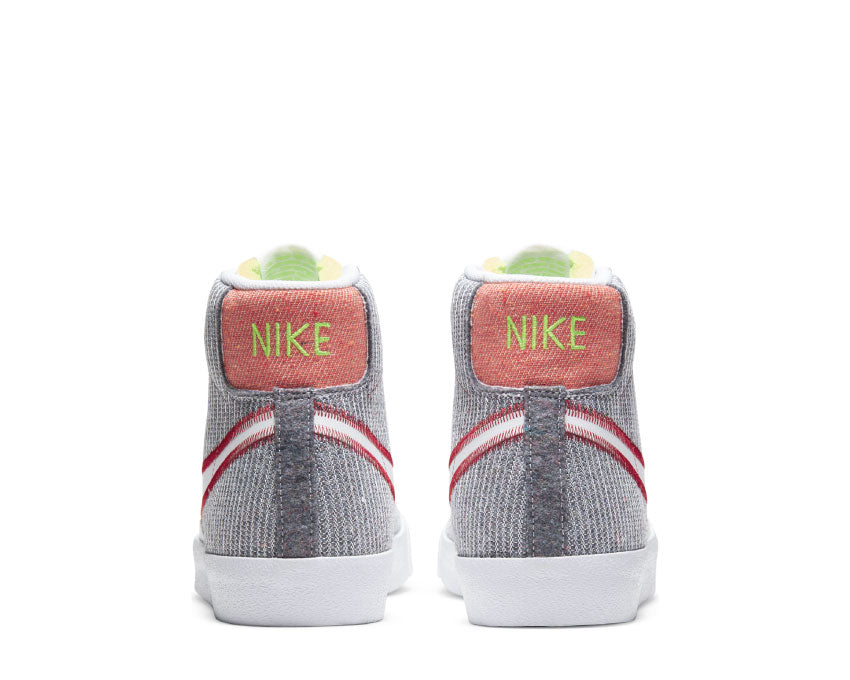 Nike Blazer Mid'77 Grey / White - Sport Red - Electric Green CW5838-022