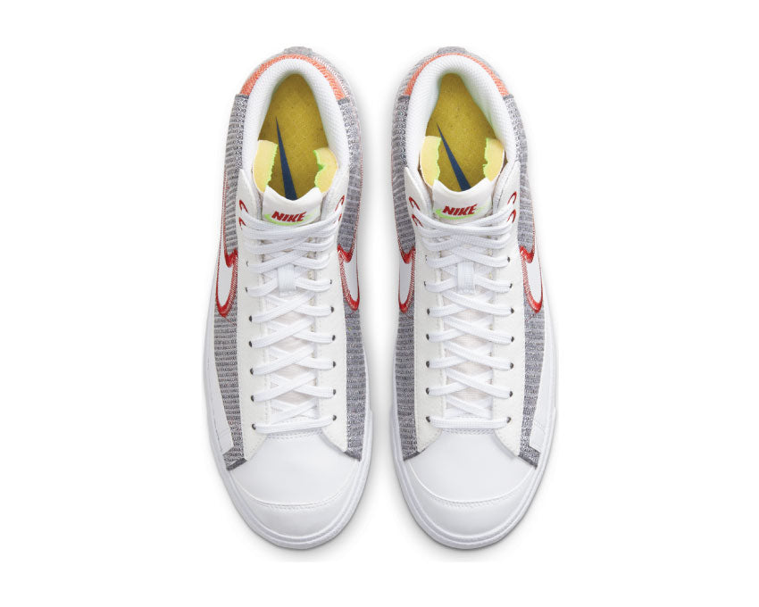 Nike Blazer Mid'77 Grey / White - Sport Red - Electric Green CW5838-022