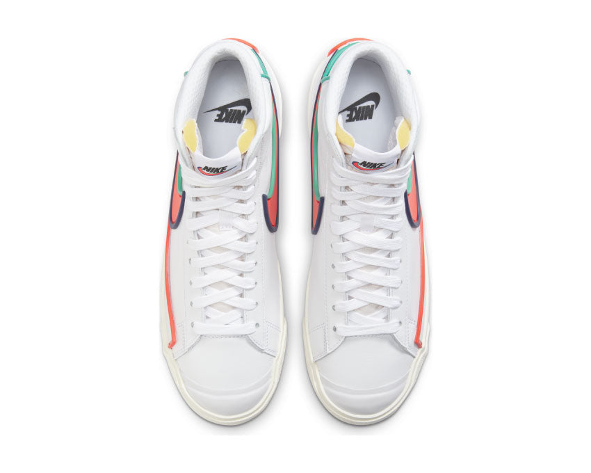 Nike Blazer Mid '77 Infinite White / Bright Crimson - Blue Void DA7233-102