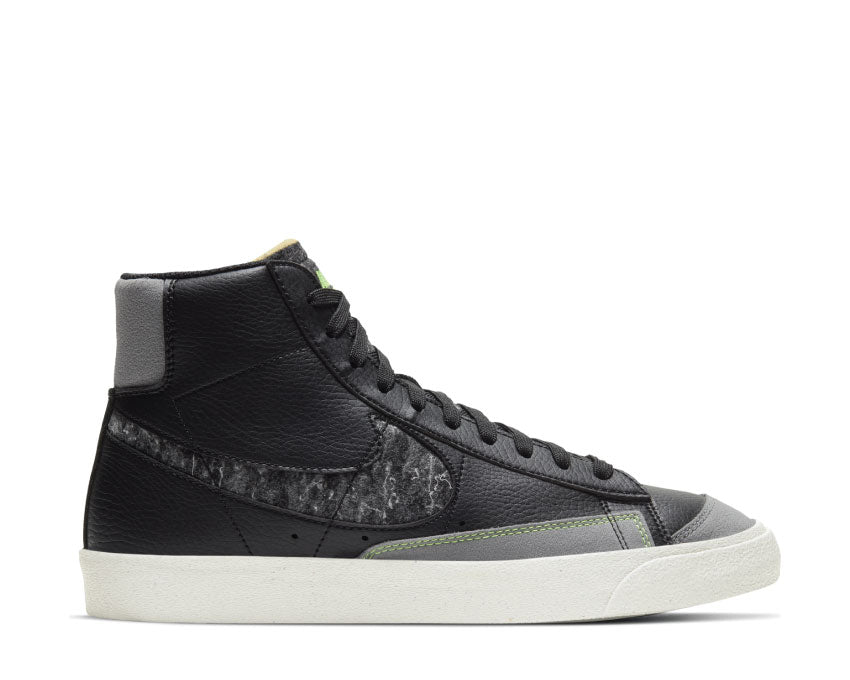 Nike Blazer Mid '77 Vintage Black / Smoke Grey - Electric Green CW6726-001