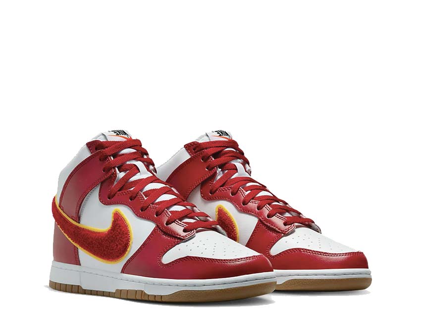 Men's shoes Nike Dunk High Retro White/ Gym Red-Yellow Ochre-Gum Med Brown