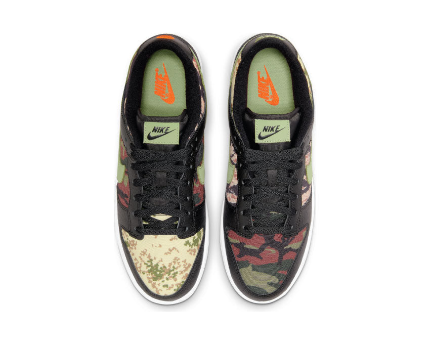 Nike Dunk Low SE Black / Oil Green - White - Total Orange DH0957-001