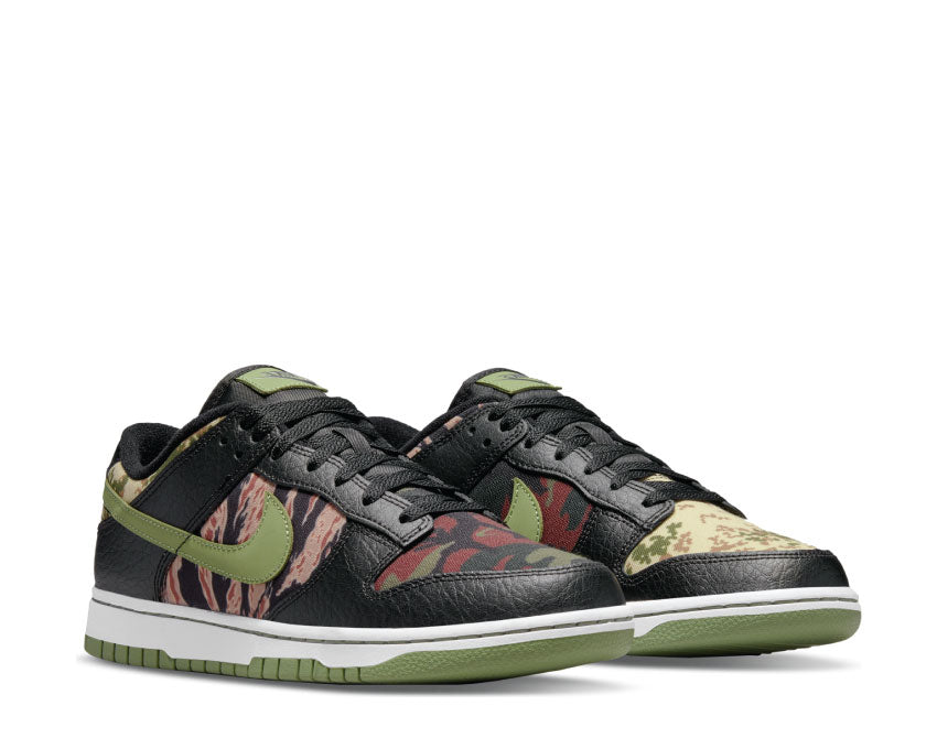 Nike Dunk Low SE Black / Oil Green - White - Total Orange DH0957-001