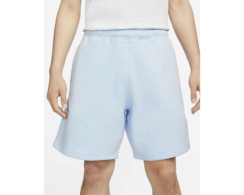 nike nrg soloswoosh fleece shorts celestine blue white dv3055 441