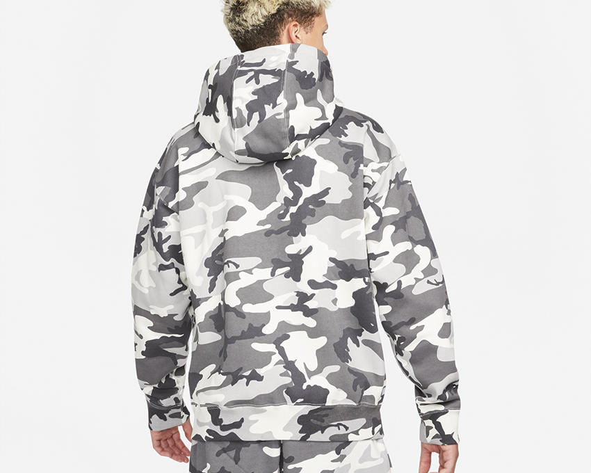 Nike NRG Solo Swoosh Hoodie Camo Gray Camo DN1252-133