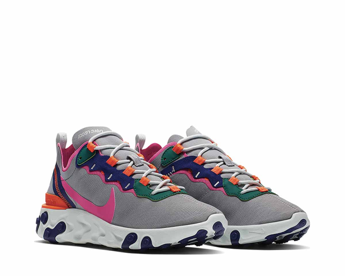 Nike w react element 55 - wolf grey/laser clearance fuchsia