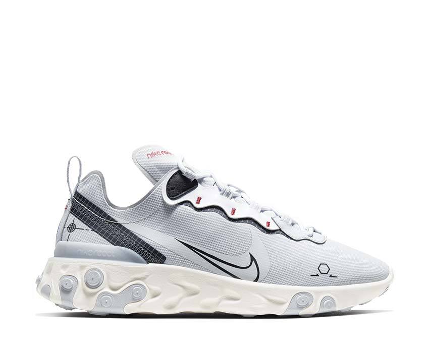 Nike React Element 55 Pure Platinum / Black - Sail - White CU3009-002