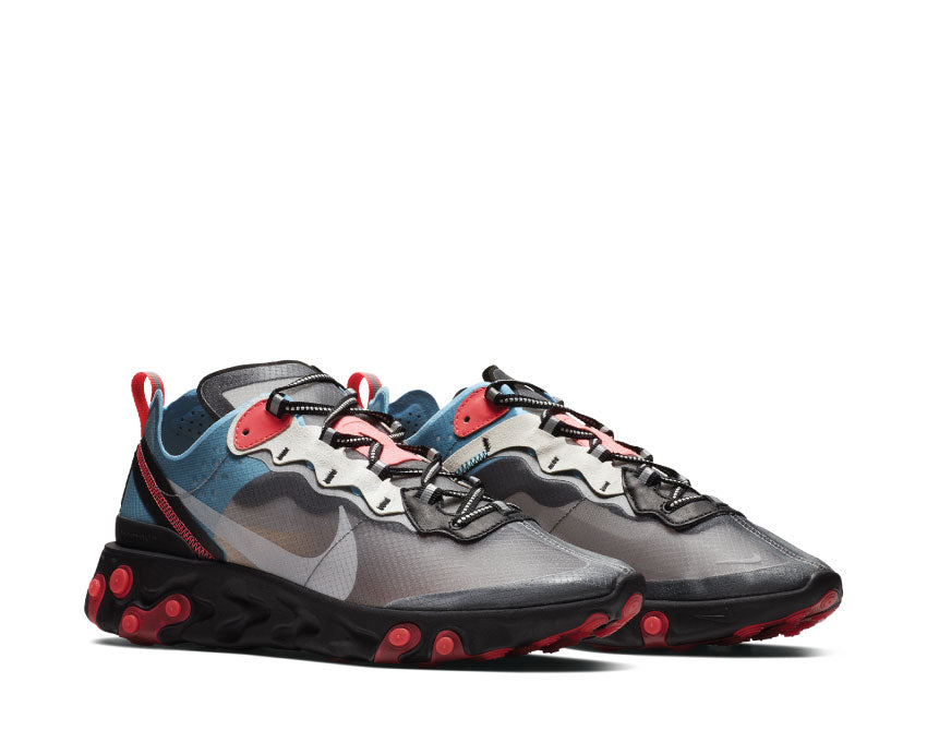 Nike React Element 87 Black Midnight Navy Neptune Green AQ1090-006