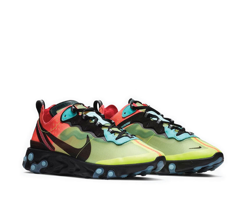 Nike React Element 87 Volt Racer Pink Black Aurora AQ1090-700
