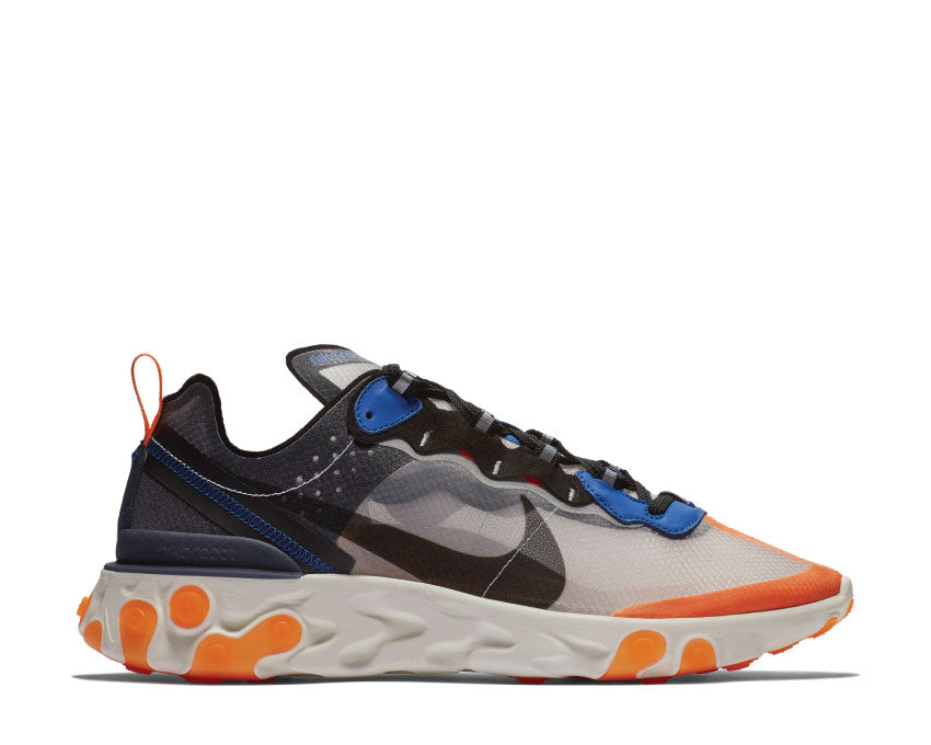 Nike React Element 87 Wolf Grey Black Thunder Blue AQ1090-004