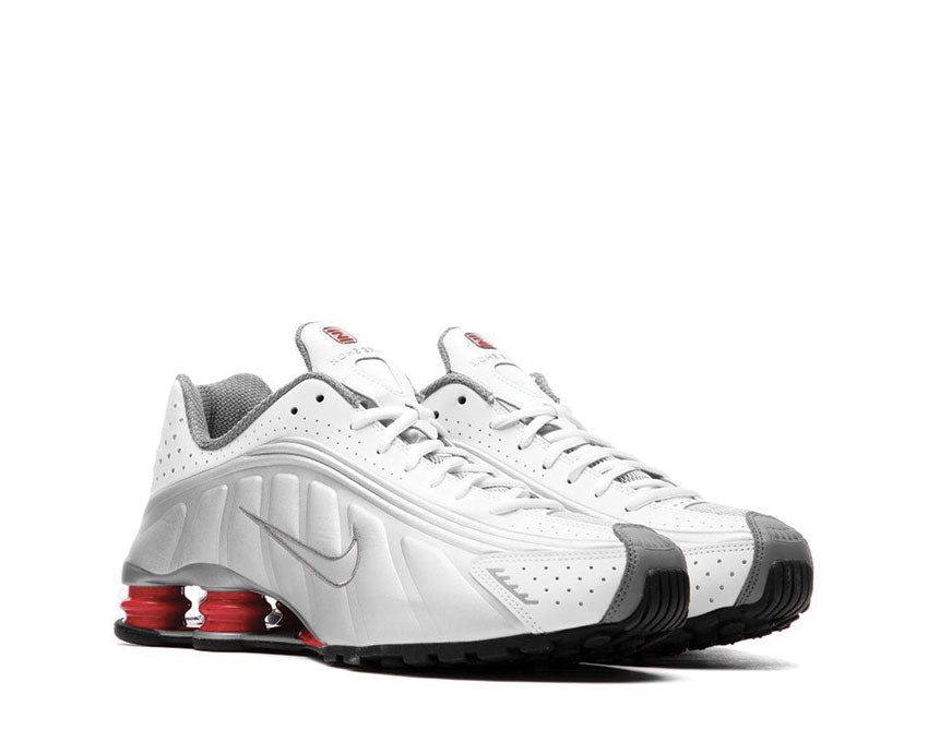 Nike Shox R4 White Metallic Silver Comet Red Black BV1111-100