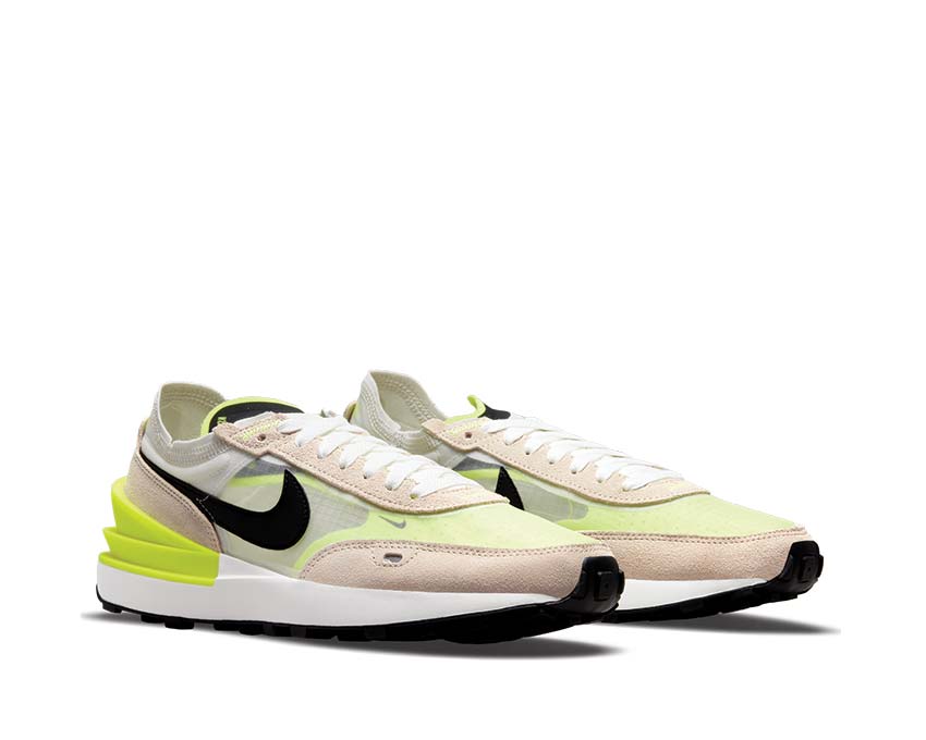 nike-waffle-one summit-white-black-rattan-volt