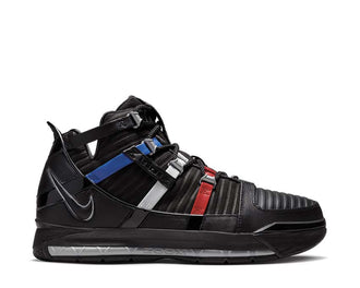 Nike Zoom LeBron 3 Nero Metallic Silver Rosso — sneaker uomo basket LeBron retro