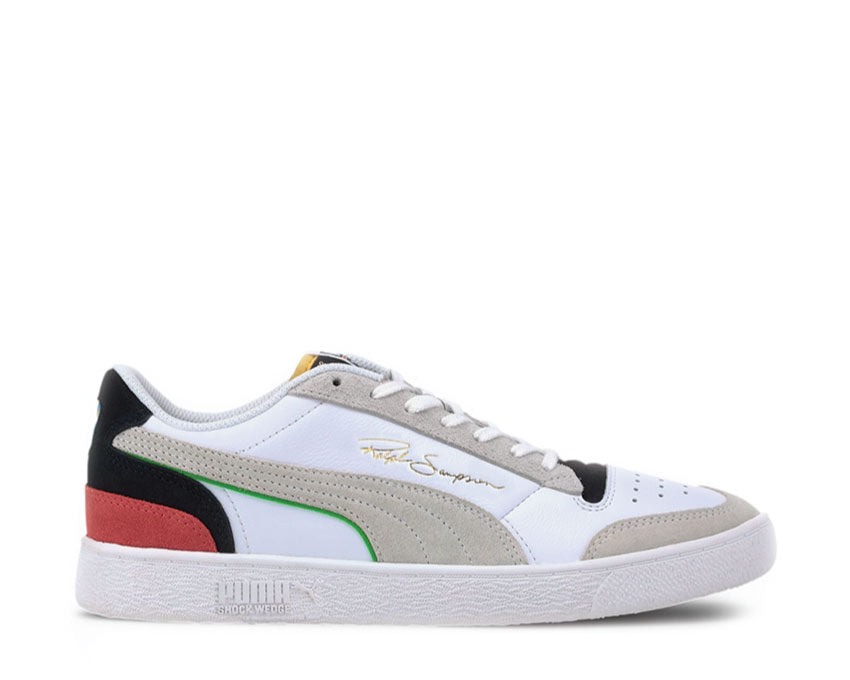 Puma Ralph Sampson Lo WH White - Black - High Risk Red 374749 01