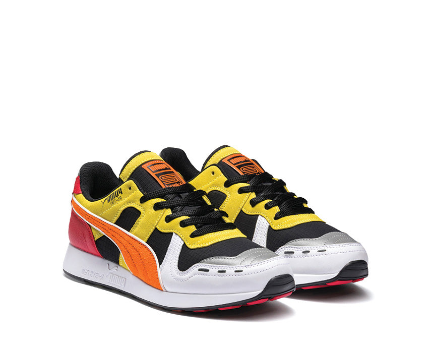 Puma Roland RS100 Black White Vibrant Orange 368405 01