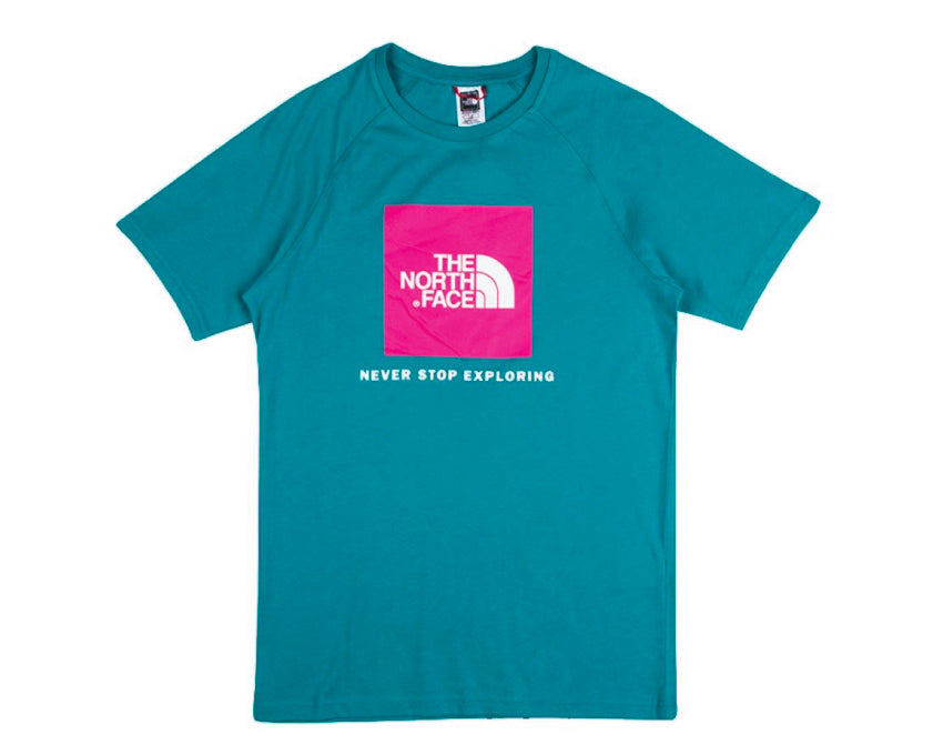 The North Face M S/S Raglan Redbox Tee Jaiden Green NF0A3BQOH8E1