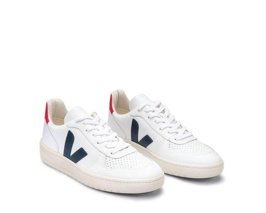 VEJA V-10 Leather White / Nautico Pekin VX0201267A