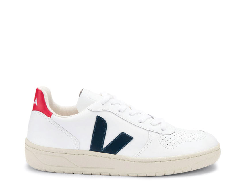 VEJA V-10 Leather White / Nautico Pekin VX0201267A