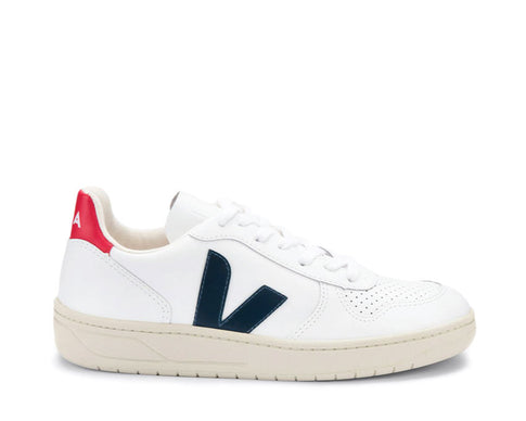 VEJA V-10 Leather White / Nautico Pekin VX0201267A