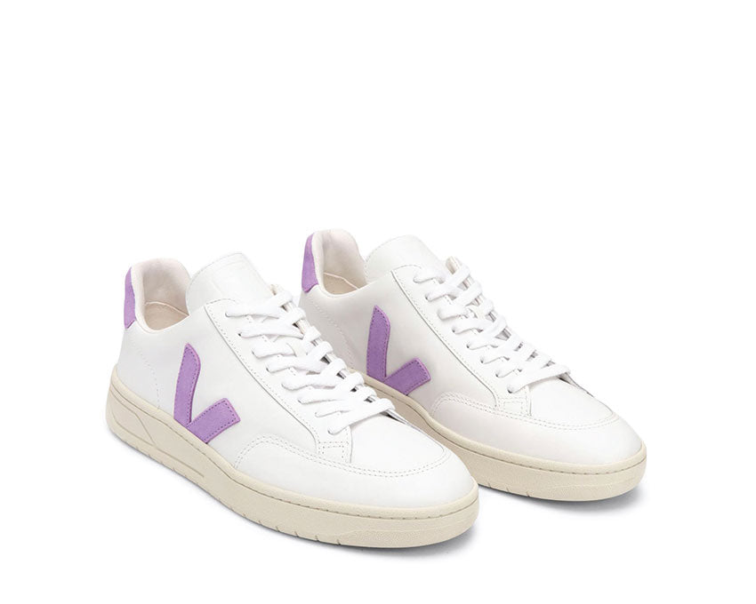 VEJA V-12 Leather White / Lavande XD0202704A